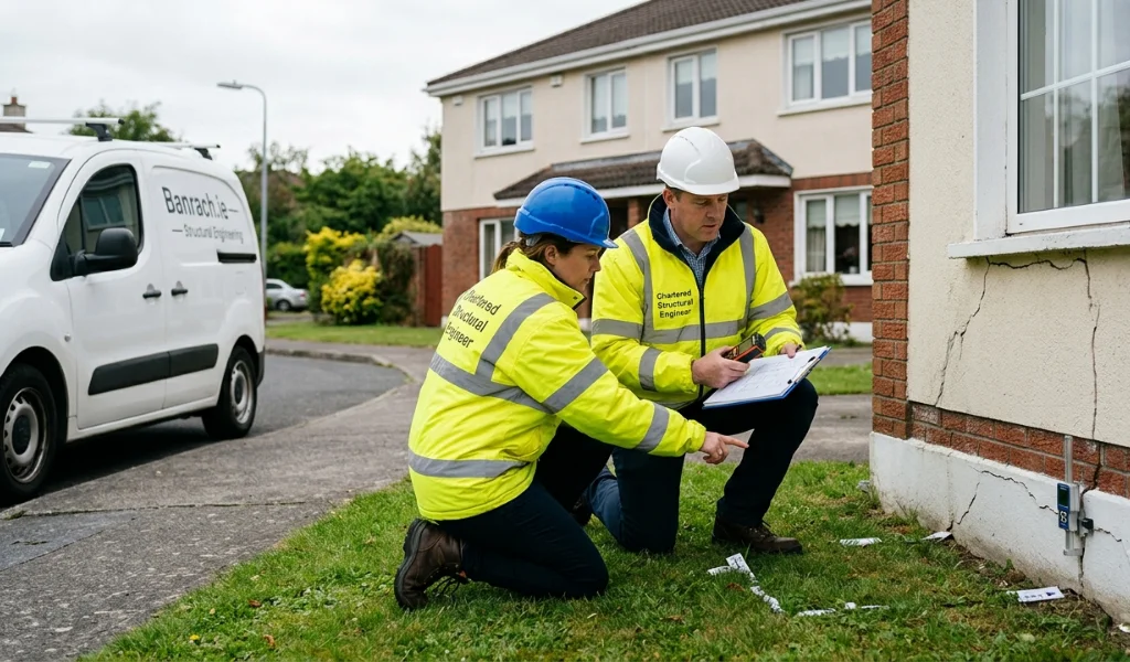 House subsidence repair by underpinning on a Dublin property