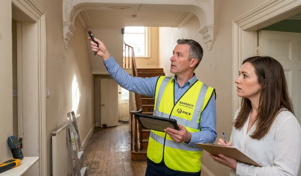 Chartered Structural Engineer carrying out a pre-purchase structural survey in Ireland